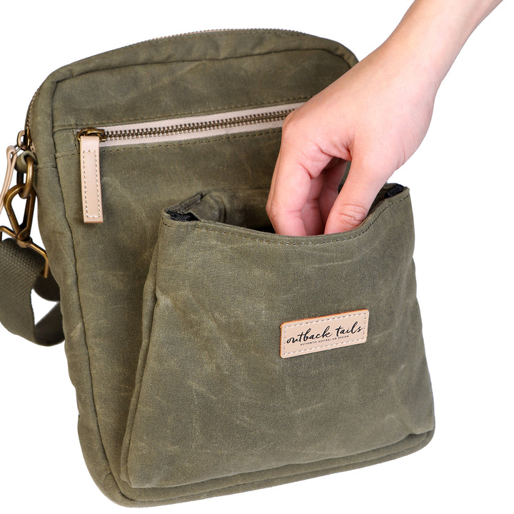 Waxed Canvas Satchel - Green