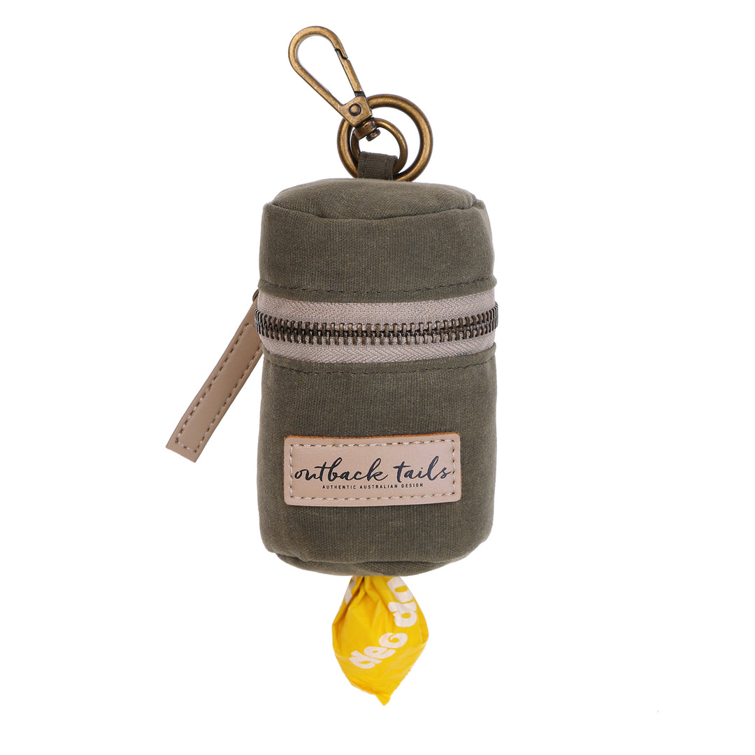 Waxed Canvas Pick-Up Bag Holder - Green