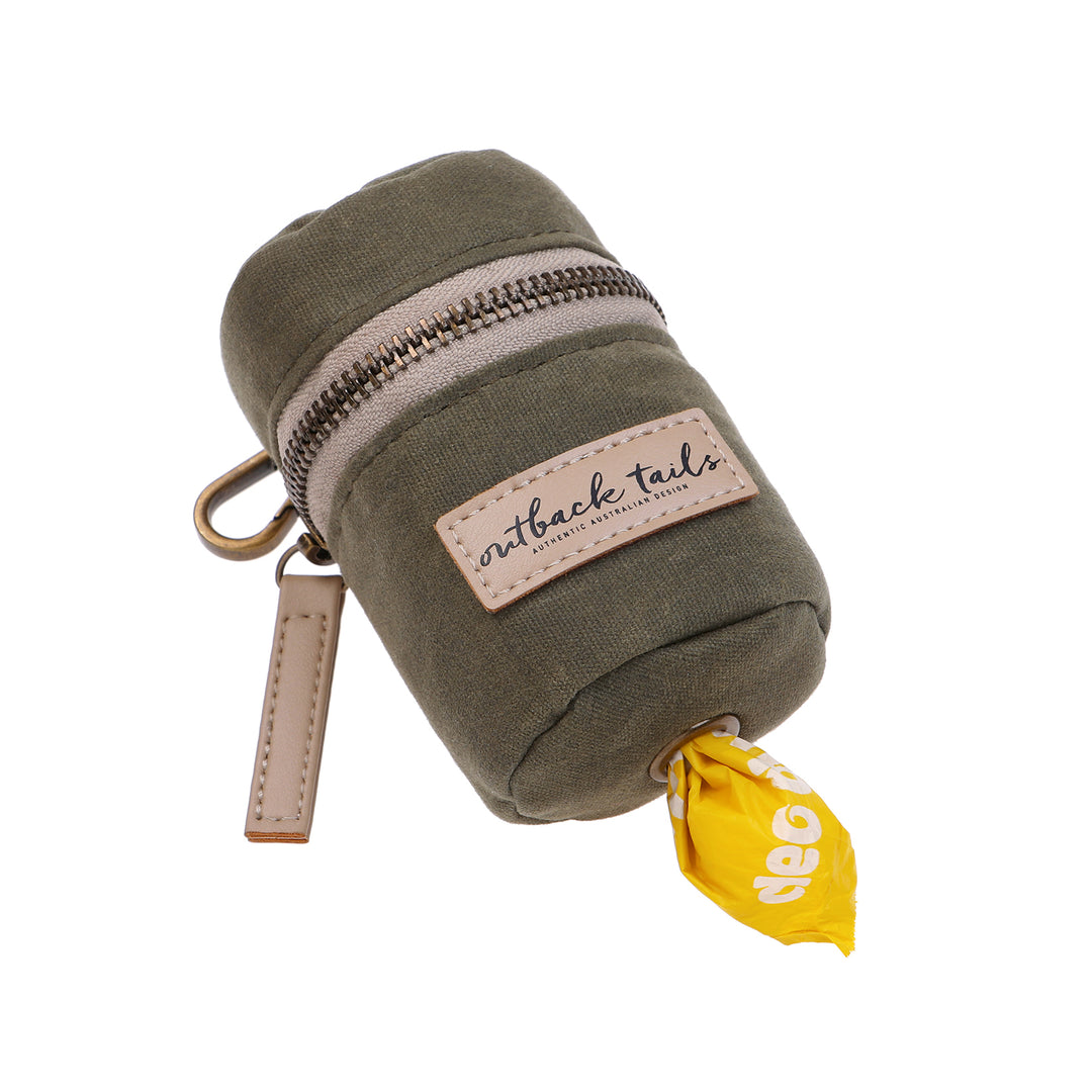 Waxed Canvas Pick-Up Bag Holder - Green