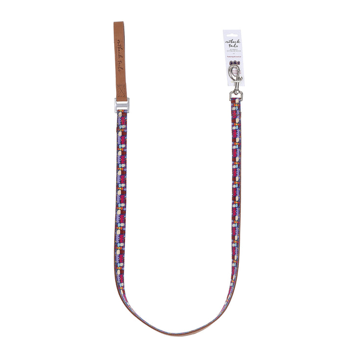 Leather Dog Lead - Puli Puli Colourful