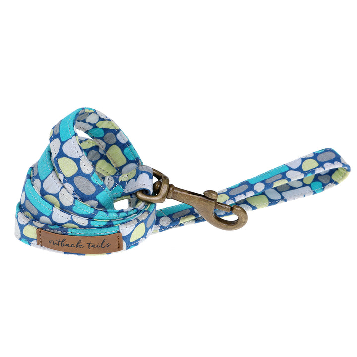 Vegan Canvas Dog Lead - Puli Puli Blue