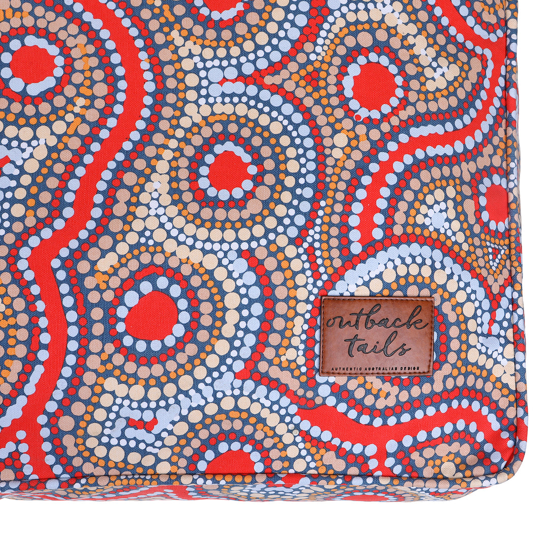 Rectangular Therapeutic Dog Bed - Snake Dreaming