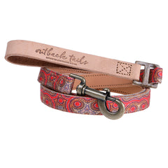Leather Dog Lead - Snake Dreaming