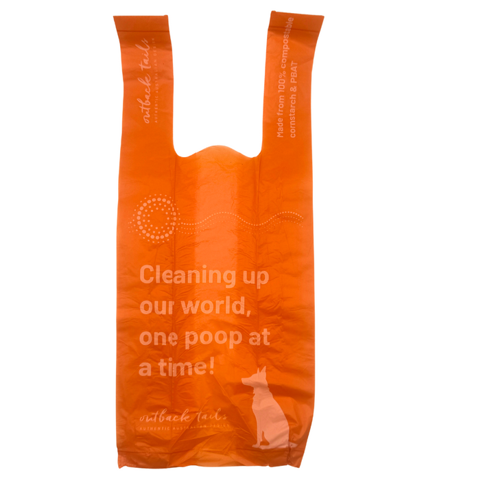 Outback Tails Compostable Bag Roll box of 8 (12 bags/roll)