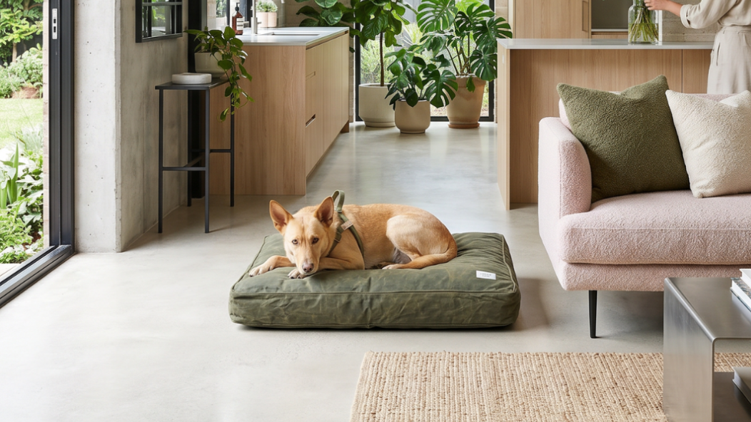 Waxed Canvas Dog Bed