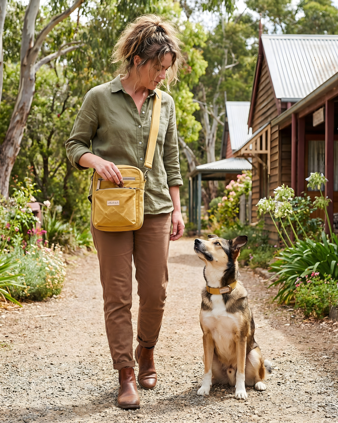 Waxed Canvas Satchel - Yellow