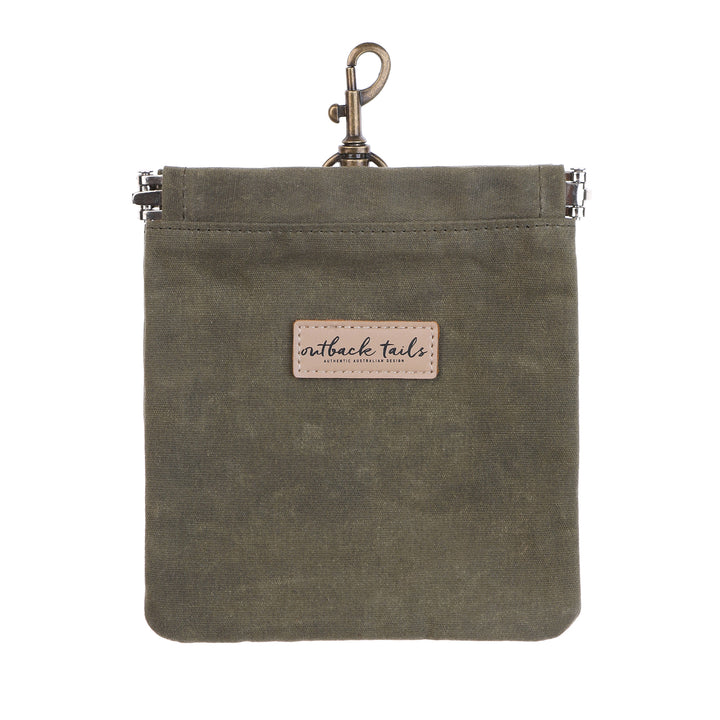 Waxed Canvas Treat Pouch - Green