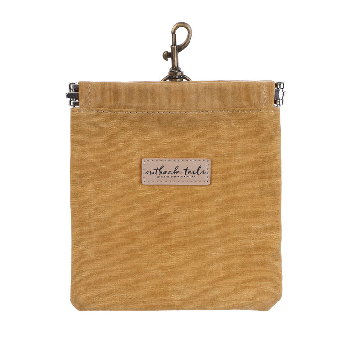 Waxed Canvas Treat Pouch - Yellow