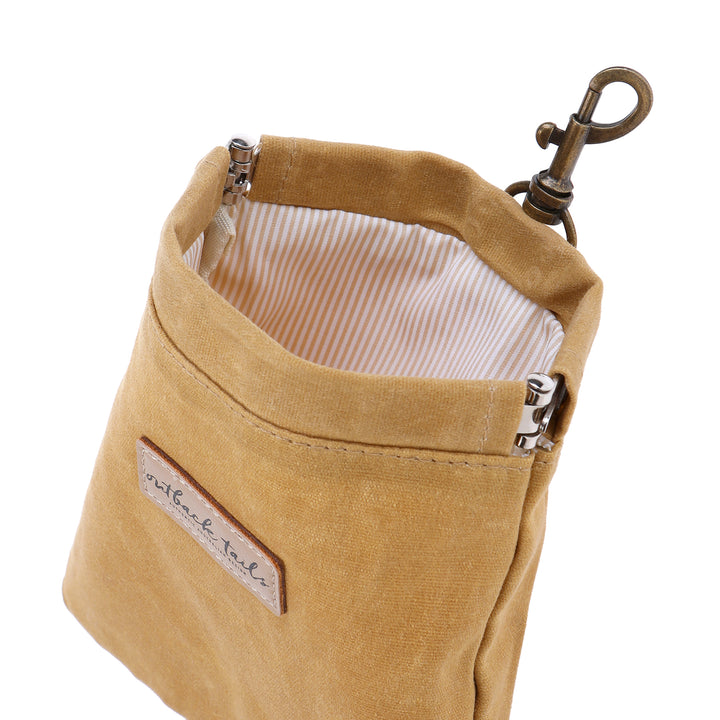 Waxed Canvas Treat Pouch - Yellow