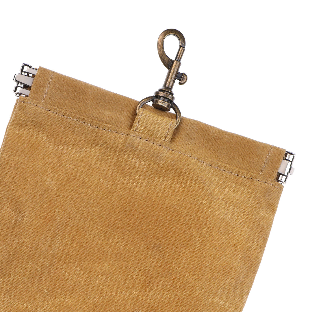 Waxed Canvas Treat Pouch - Yellow
