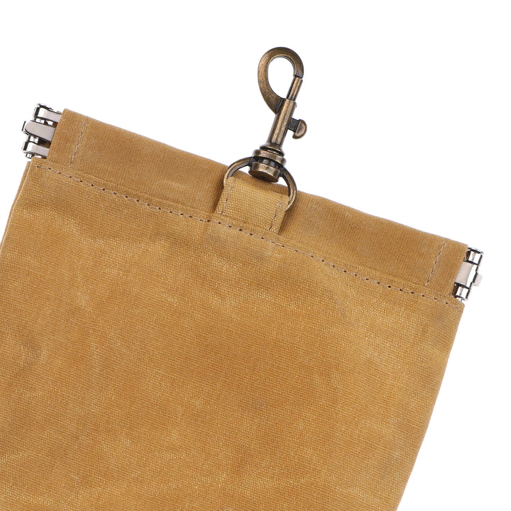 Waxed Canvas Treat Pouch - Yellow