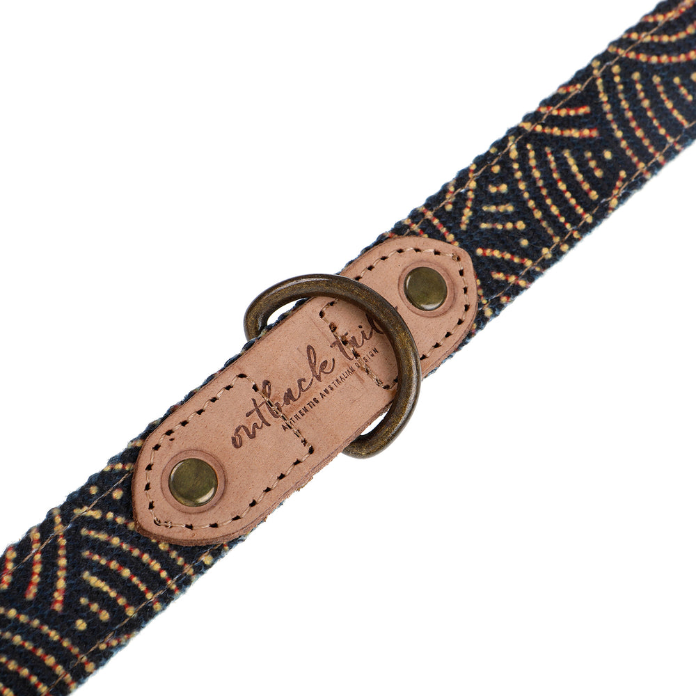 Leather Dog Collar - Fire Country Dreaming