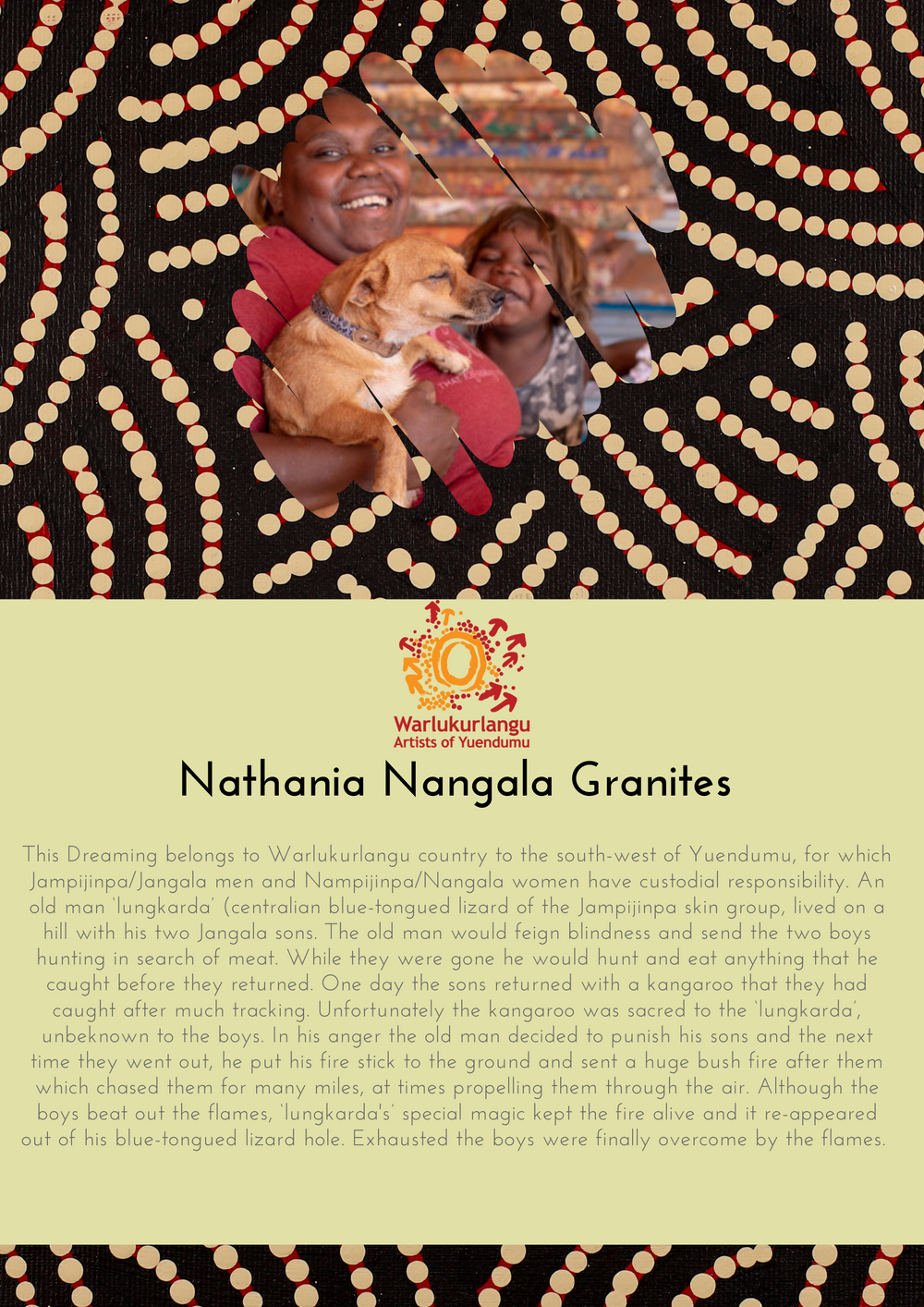 Dog Bed Cover - Fire Country Dreaming