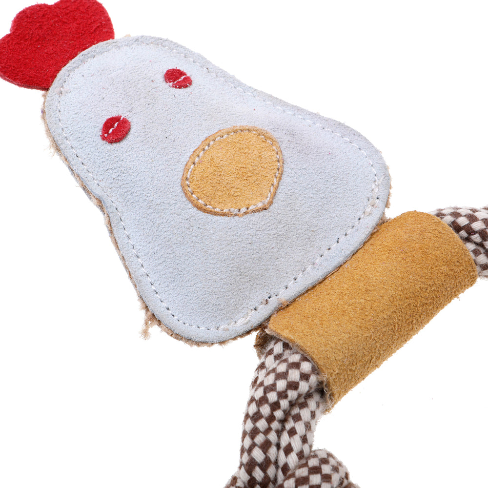 Country Tails Chicken Rope Ring Toy