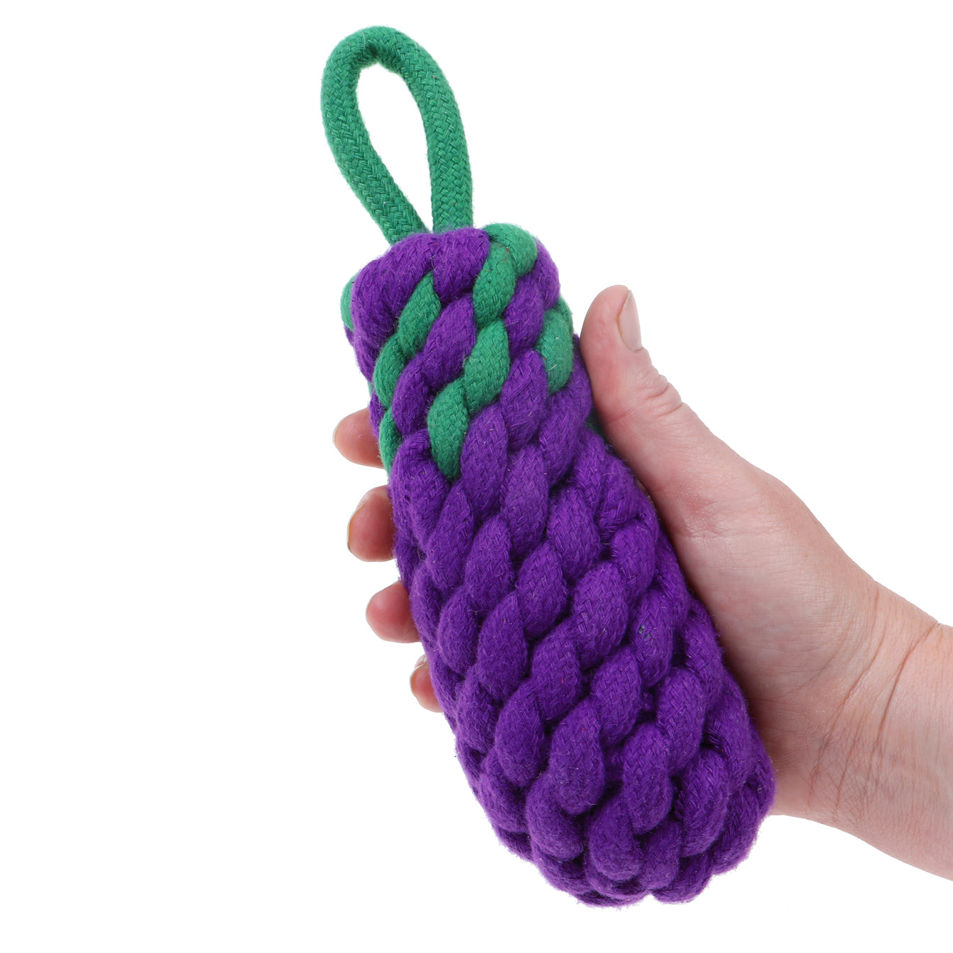 Country Tails Eggplant Rope Toy