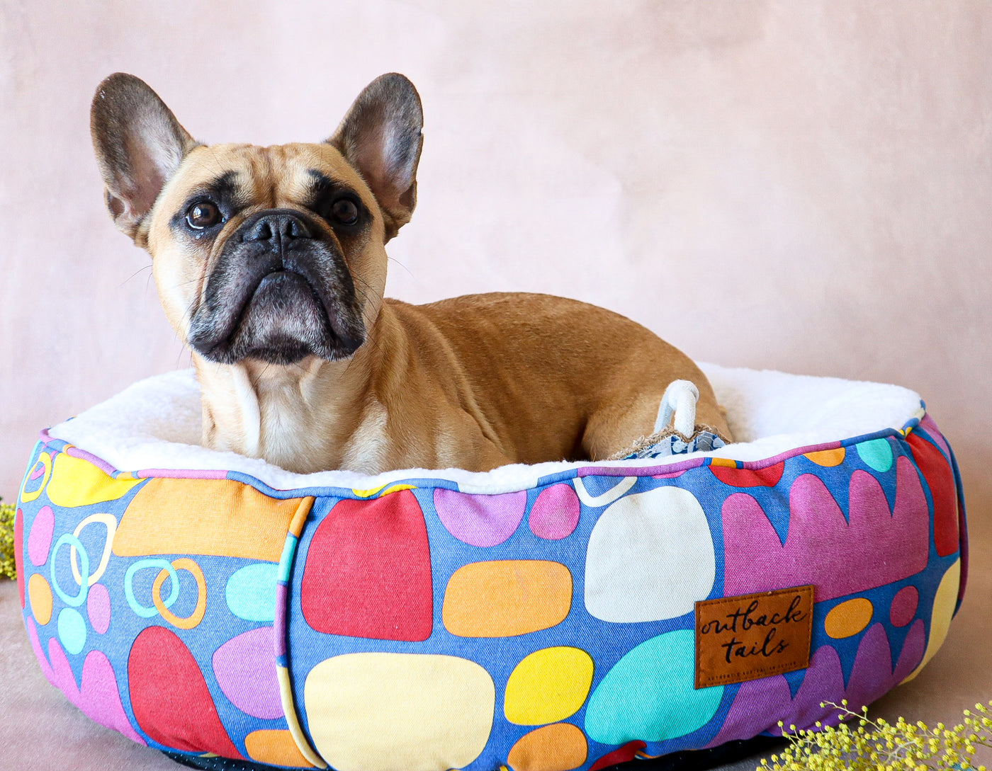 Fleecy Round Dog Bed - Puli Puli Multi Colour