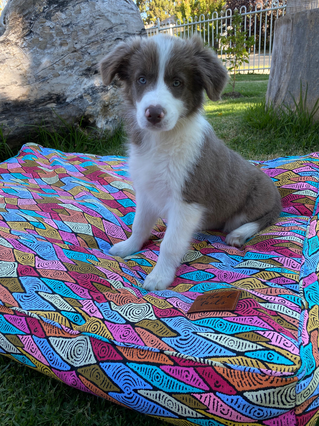 Rectangular Dog Bed - Sand Dunes (recycled poly stuffing)