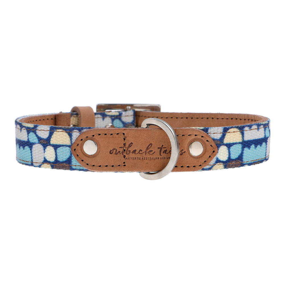 Leather Dog Collar - Puli Puli Blue