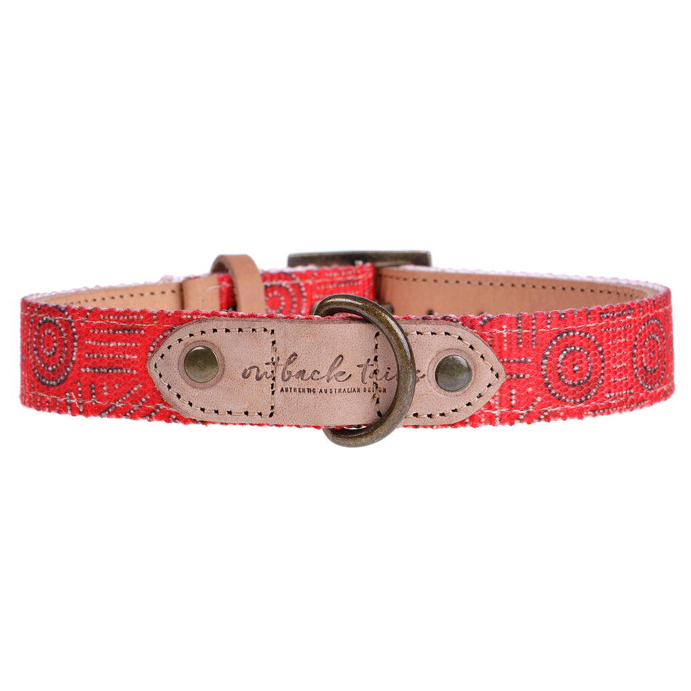 Leather Dog Collar - Water Dreaming