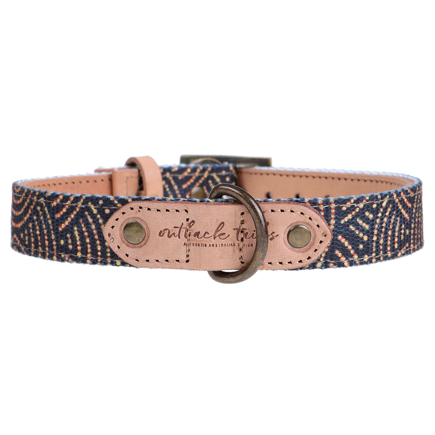 Leather Dog Collar - Fire Country Dreaming