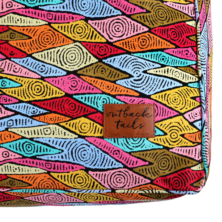 Rectangular Dog Bed - Sand Dunes (recycled poly stuffing)