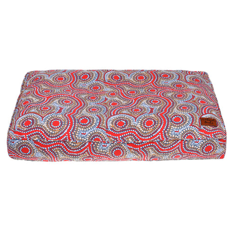 Rectangular Therapeutic Dog Bed - Snake Dreaming