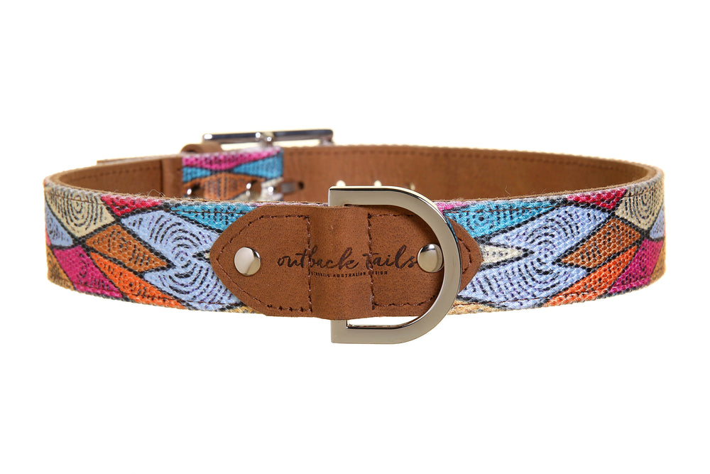 Leather Dog Collar - Sand Dunes