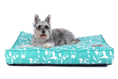 Rectangular Dog Bed - Eucalyptus  (recycled poly stuffing)